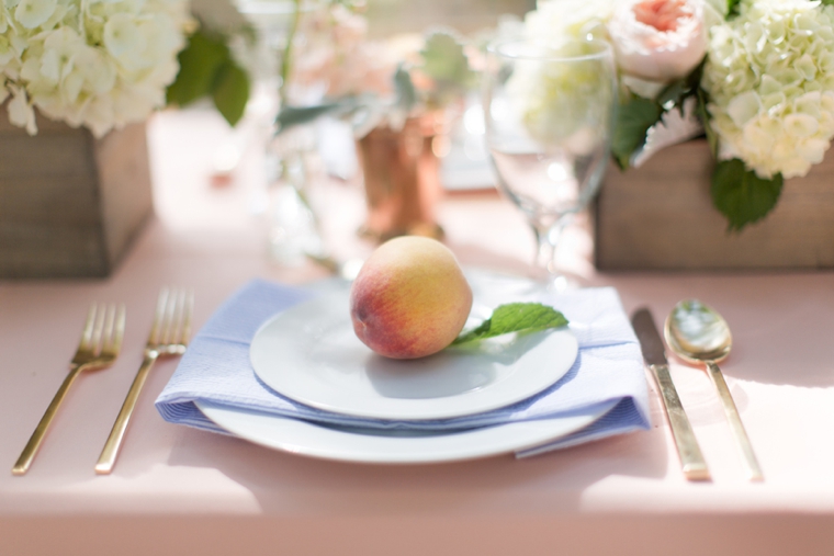 Peach Inspired Southern Wedding Ideas via TheELD.com