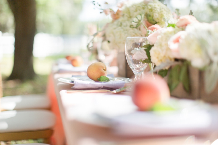 Peach Inspired Southern Wedding Ideas via TheELD.com