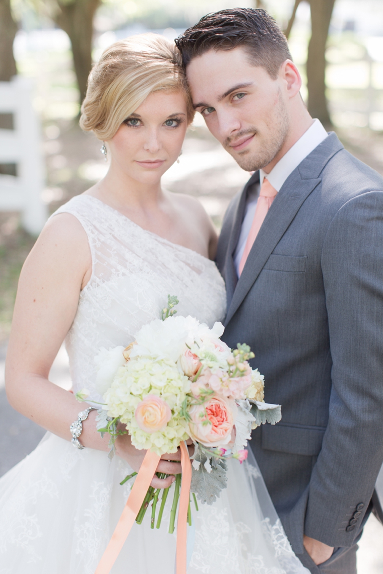 Peach Inspired Southern Wedding Ideas via TheELD.com