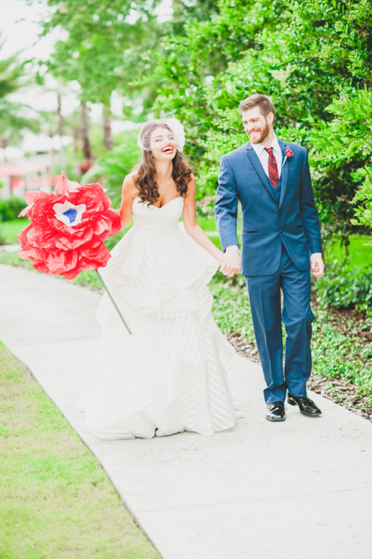 Eclectic Red, White, and Blue Wedding Ideas via TheELD.com