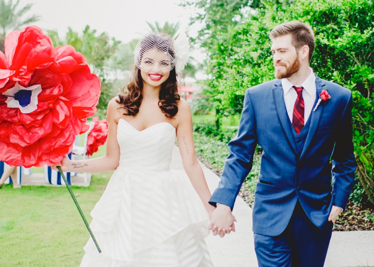 Eclectic Red, White, and Blue Wedding Ideas via TheELD.com