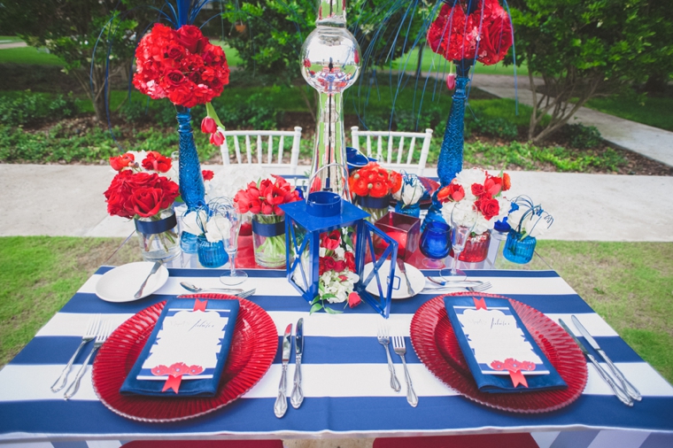 Eclectic Red, White, and Blue Wedding Ideas via TheELD.com