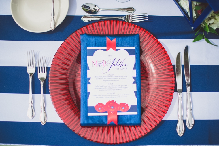 Eclectic Red, White, and Blue Wedding Ideas via TheELD.com