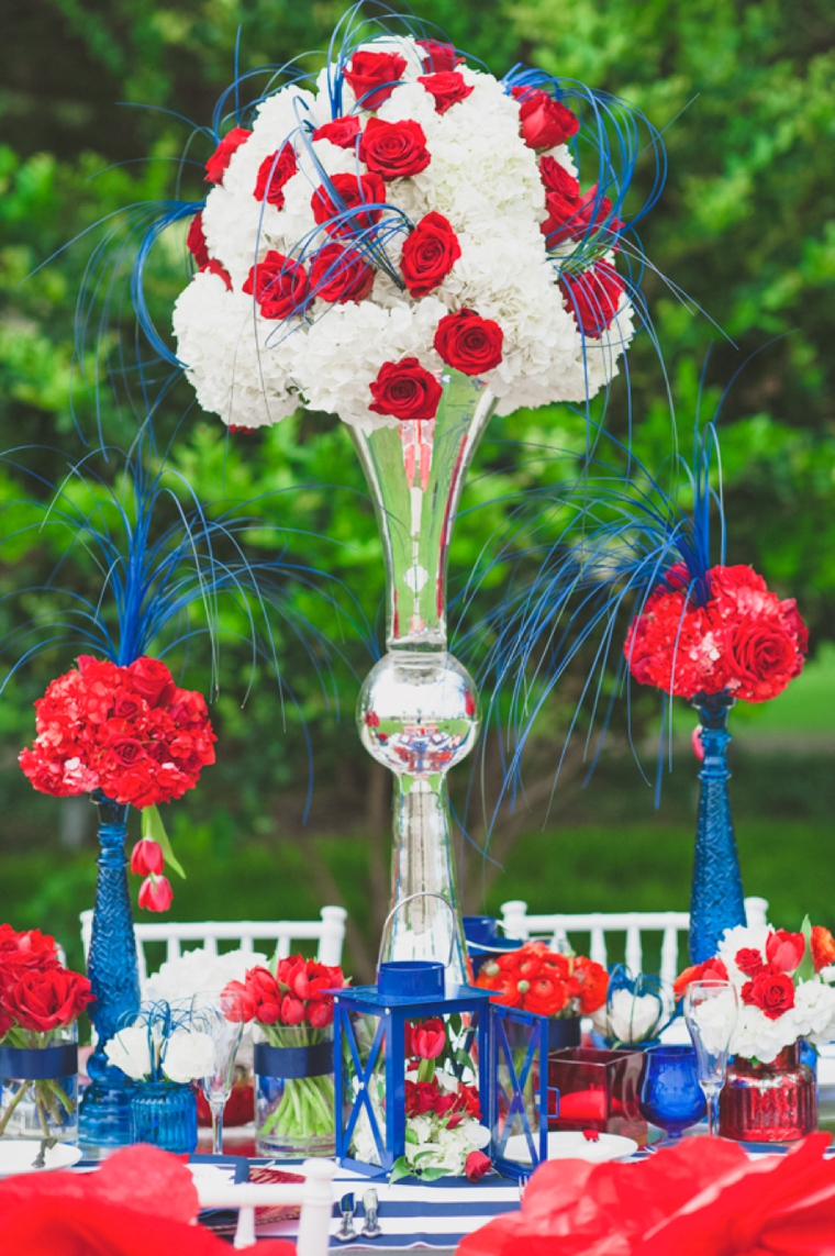 Eclectic Red, White, and Blue Wedding Ideas via TheELD.com