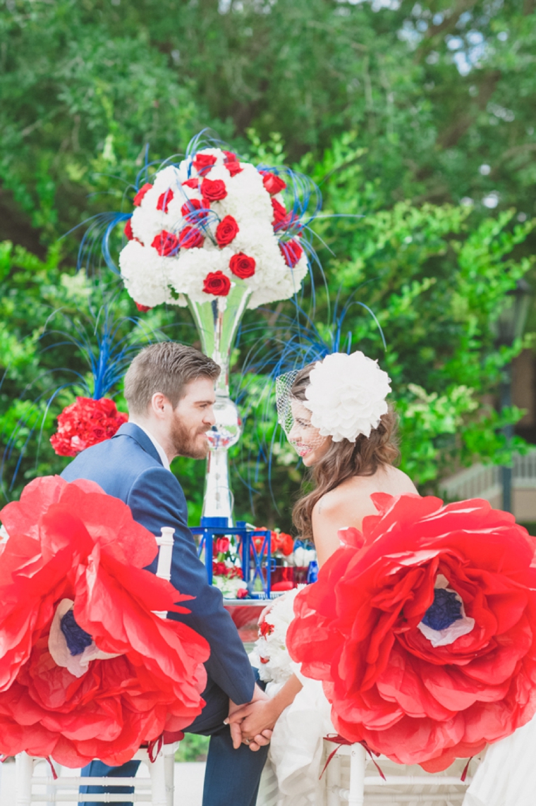 Eclectic Red, White, and Blue Wedding Ideas via TheELD.com