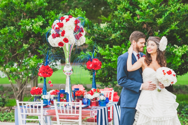 Eclectic Red, White, and Blue Wedding Ideas via TheELD.com