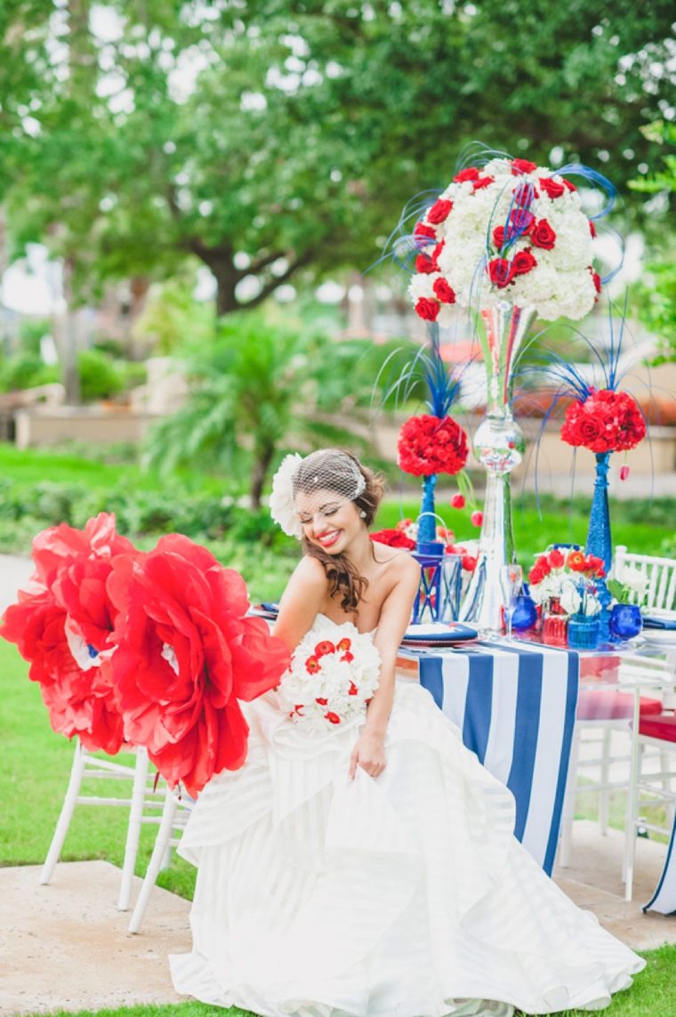 Eclectic Red, White, and Blue Wedding Ideas via TheELD.com