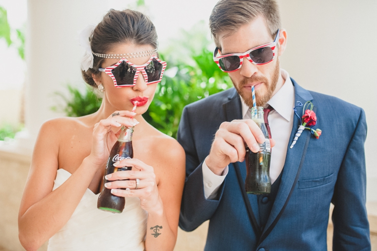 Eclectic Red, White, and Blue Wedding Ideas via TheELD.com