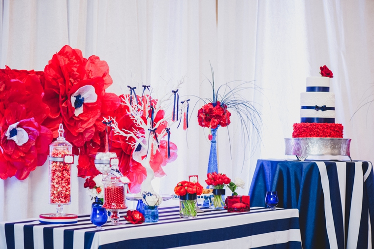 Eclectic Red, White, and Blue Wedding Ideas via TheELD.com