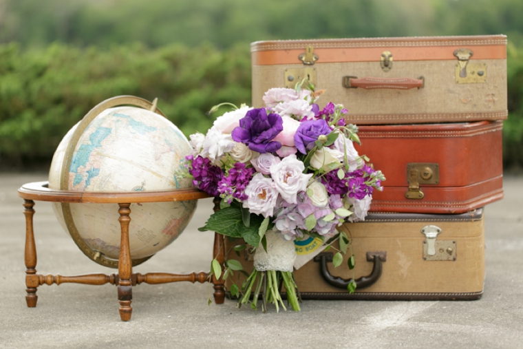 Vintage Modern Travel Inspired Wedding Ideas via TheELD.com