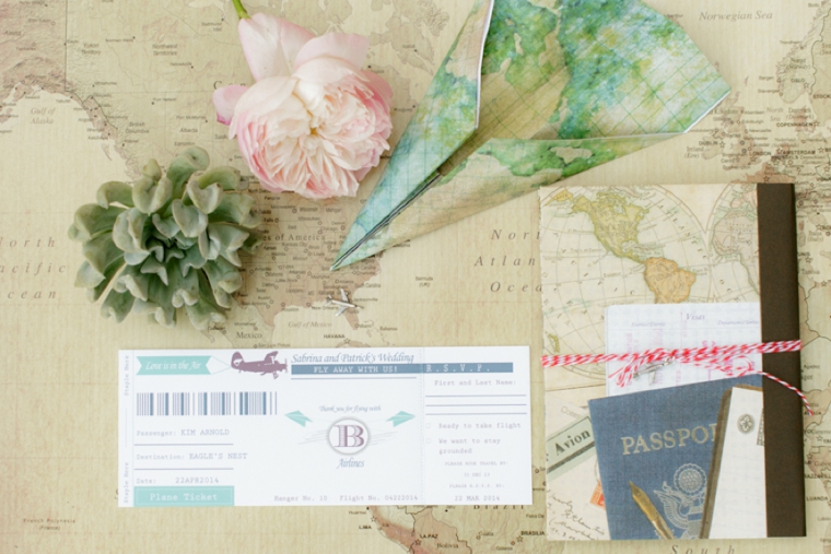 Vintage Modern Travel Inspired Wedding Ideas via TheELD.com