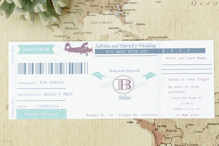 Vintage Modern Travel Inspired Wedding Ideas via TheELD.com