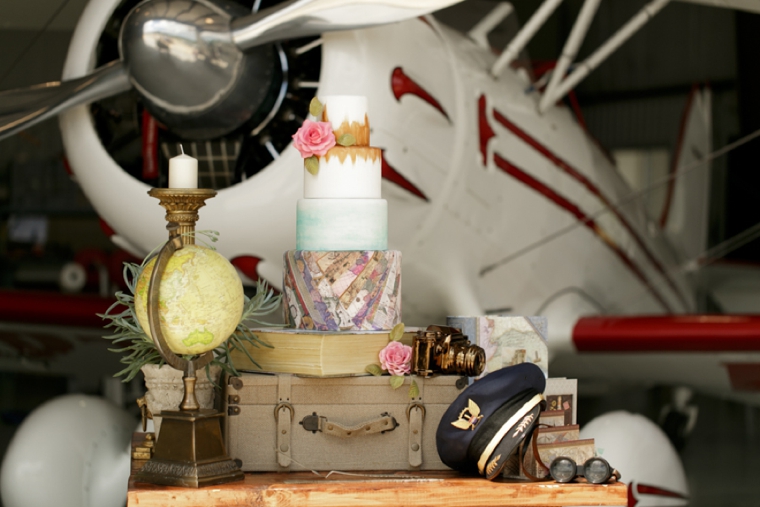 Vintage Modern Travel Inspired Wedding Ideas via TheELD.com