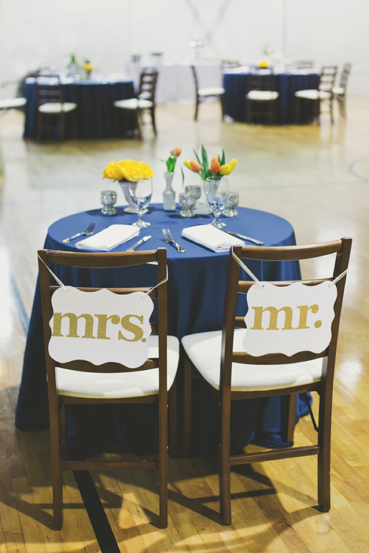 Eclectic & Chic Navy and Yellow Wedding via TheELD.com