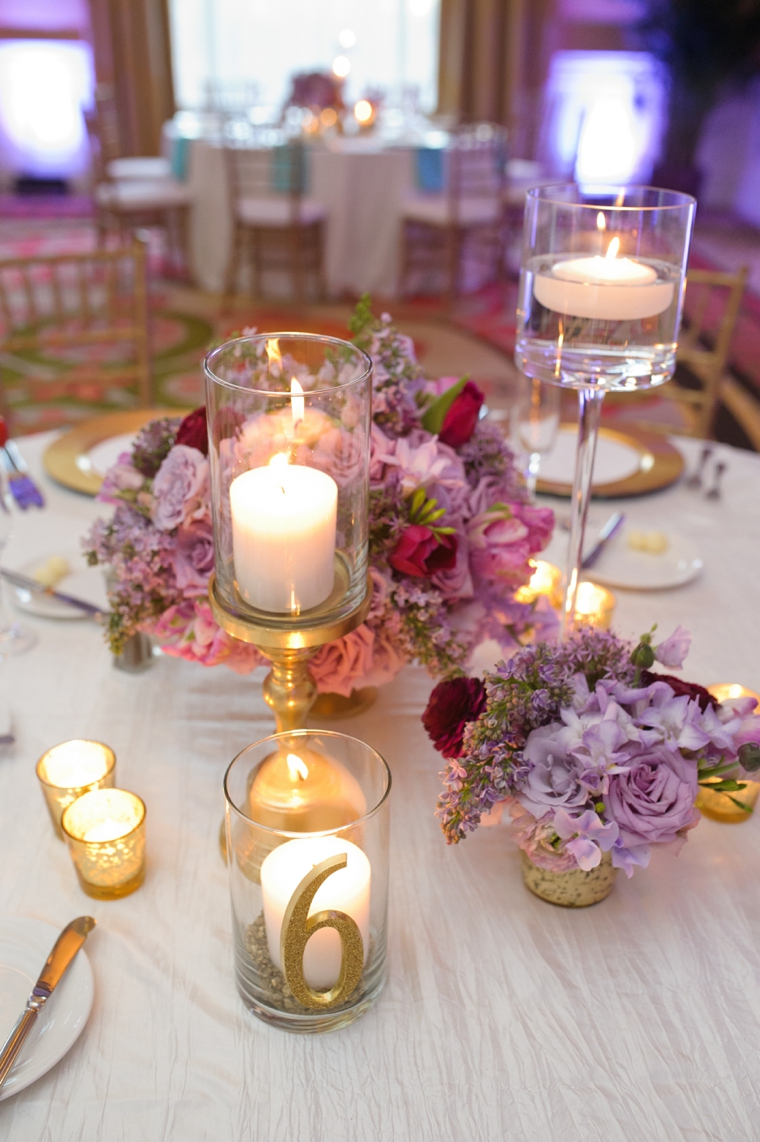 Chic Gold, Aqua, and Lavender Wedding via TheELD.com