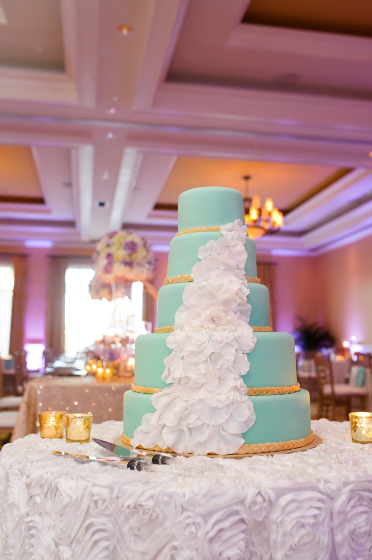 Chic Gold, Aqua, and Lavender Wedding via TheELD.com