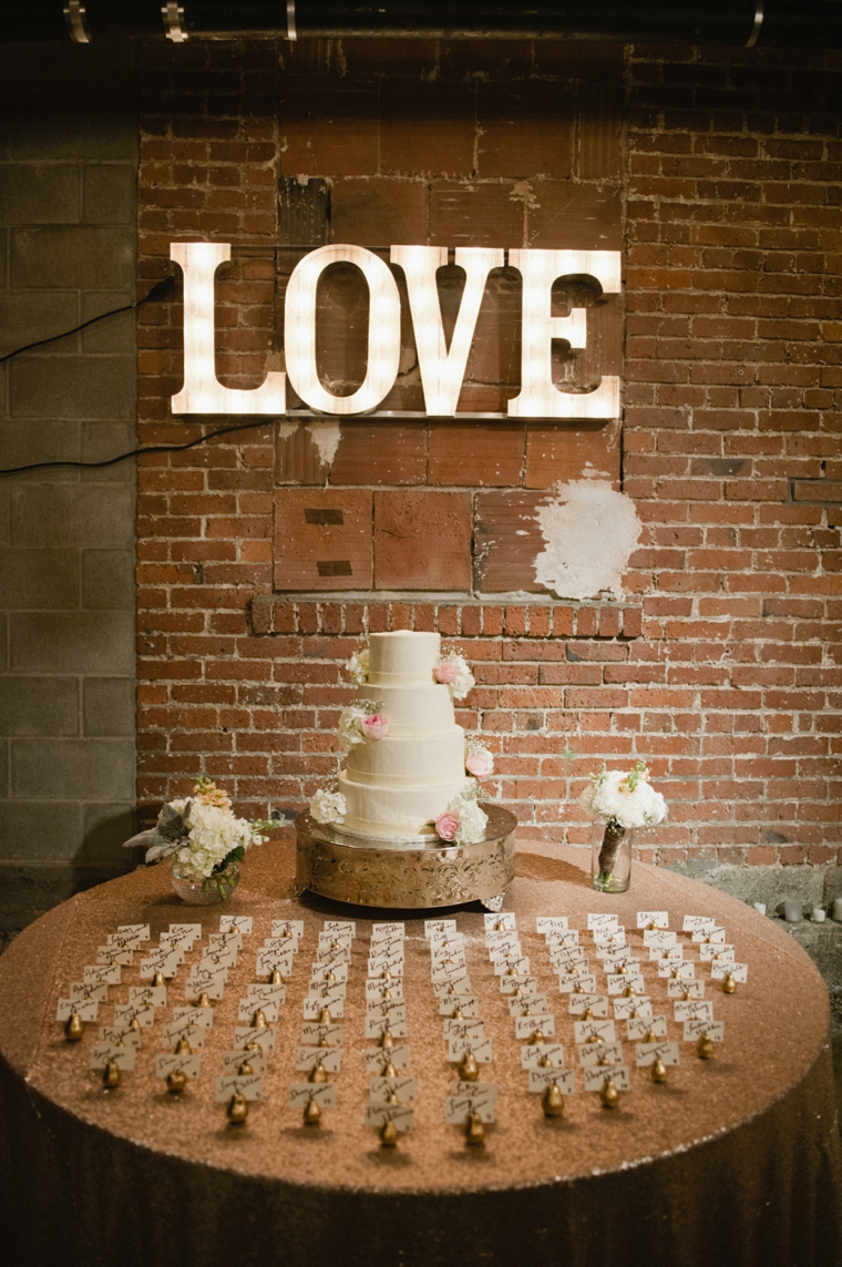 Romantic Chic Blush & Gold Seattle Wedding  via TheELD.com
