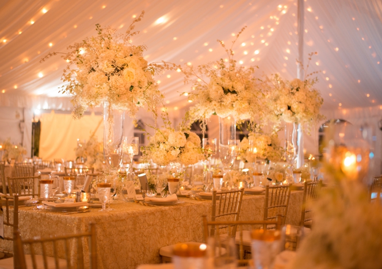 An Elegant Gold and White Sarasota Wedding via TheELD.com