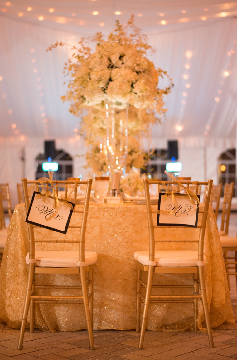 An Elegant Gold and White Sarasota Wedding via TheELD.com