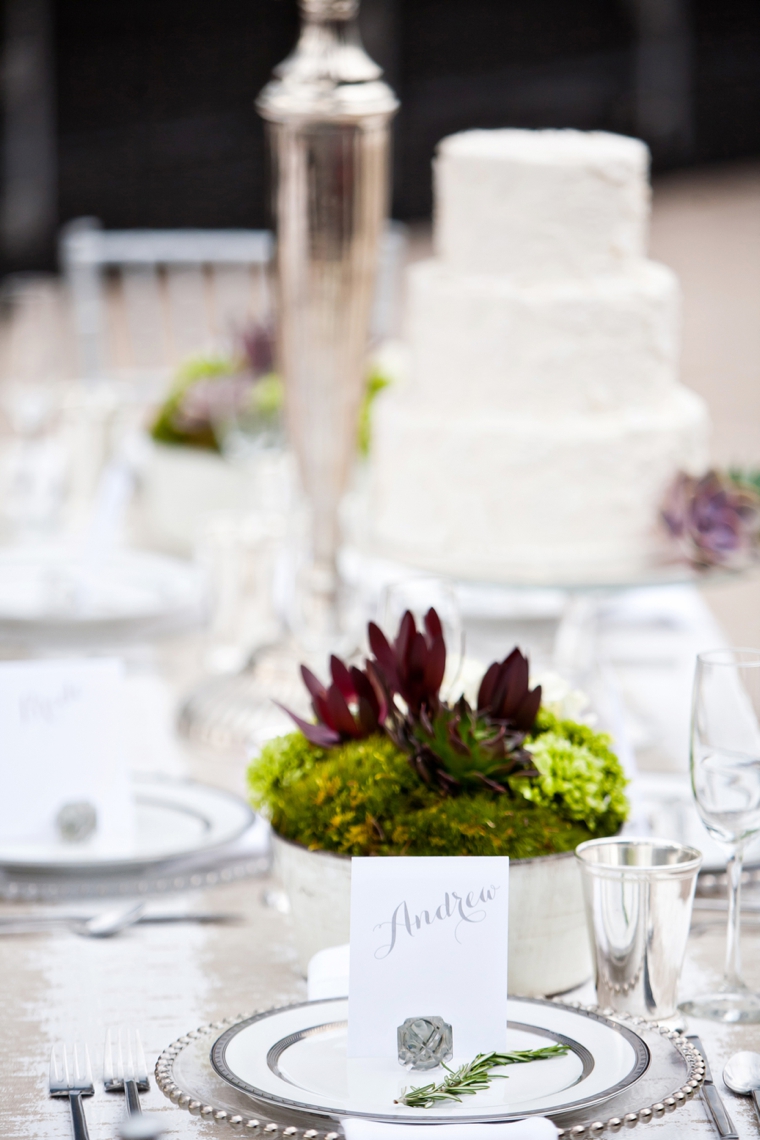 Modern Silver and Gray Wedding Inspiration via TheELD.com