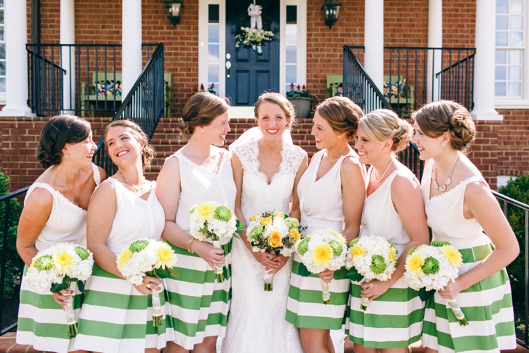 A Cheerful Green and Yellow Backyard Wedding via TheELD.com