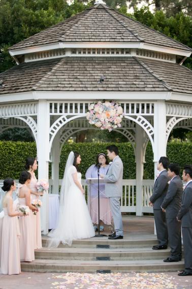 Aqua, Pink & Gold Disneyland Wedding  via TheELD.com