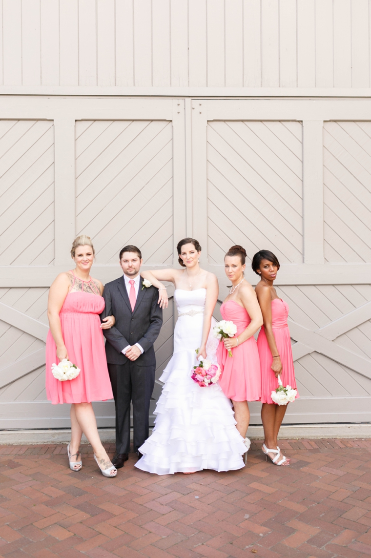 Pink & Orange Vintage Travel Themed Wedding via TheELD.com