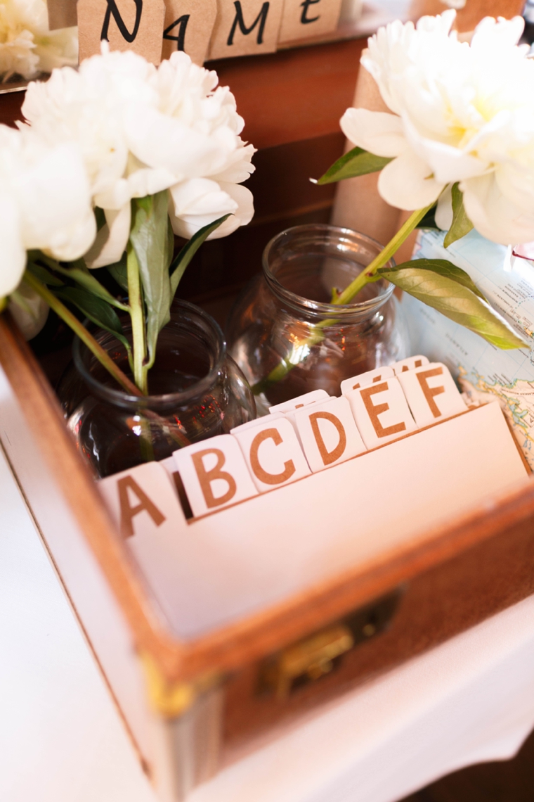 Pink & Orange Vintage Travel Themed Wedding via TheELD.com