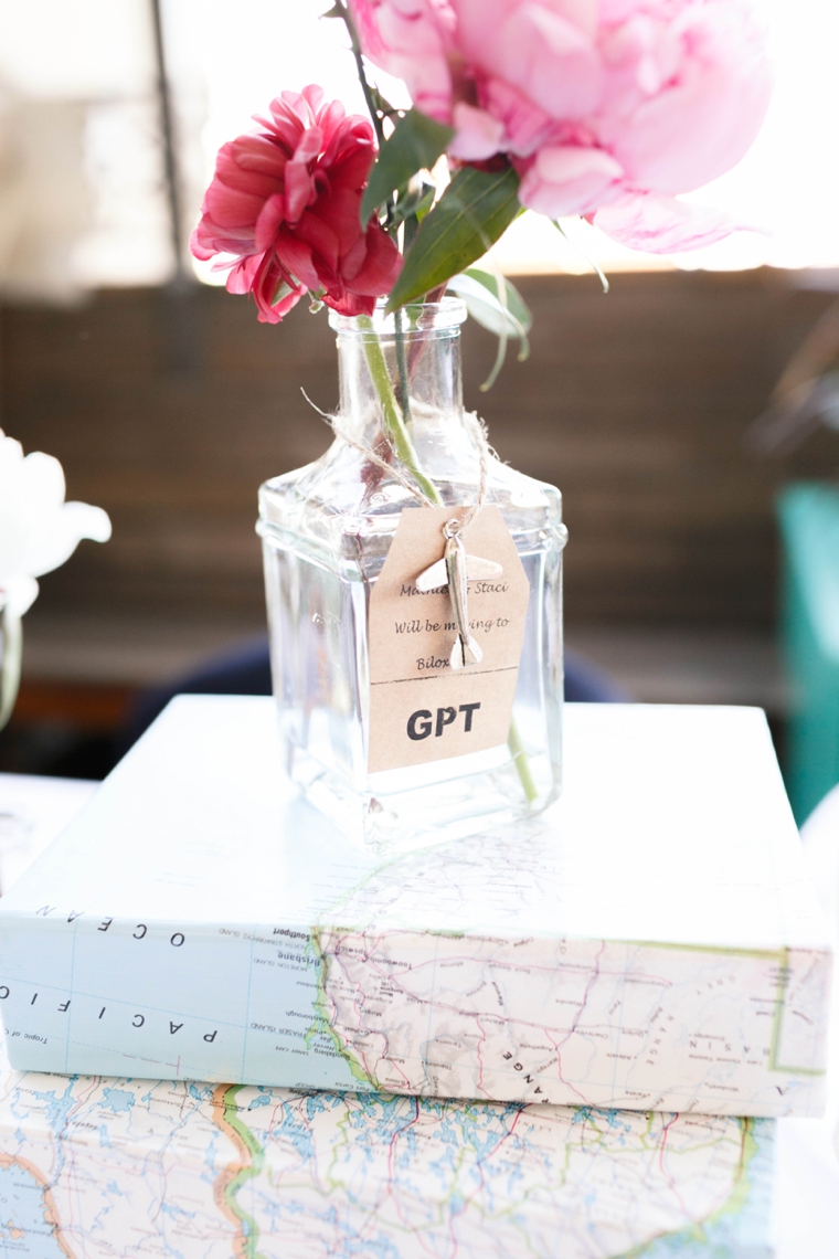 Pink & Orange Vintage Travel Themed Wedding via TheELD.com