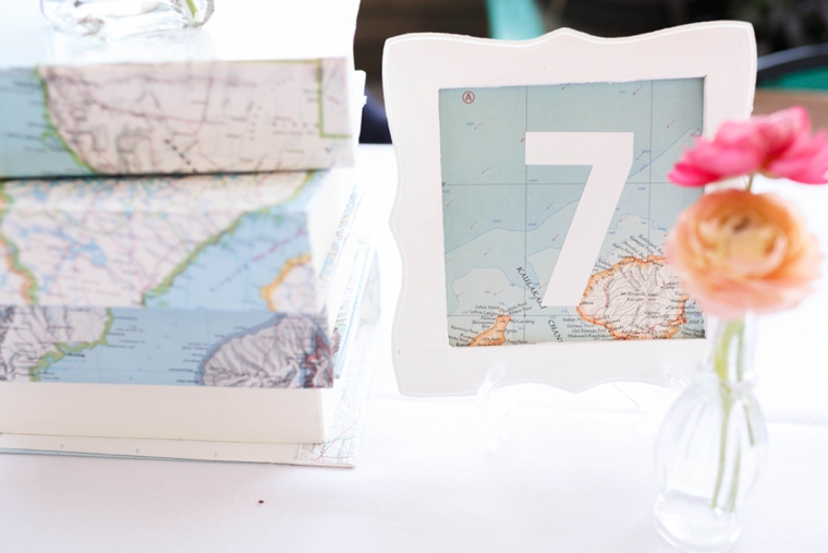 Pink & Orange Vintage Travel Themed Wedding via TheELD.com