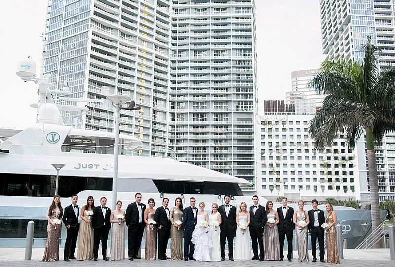 Modern Chic Pink & Gold Miami Wedding via TheELD.com