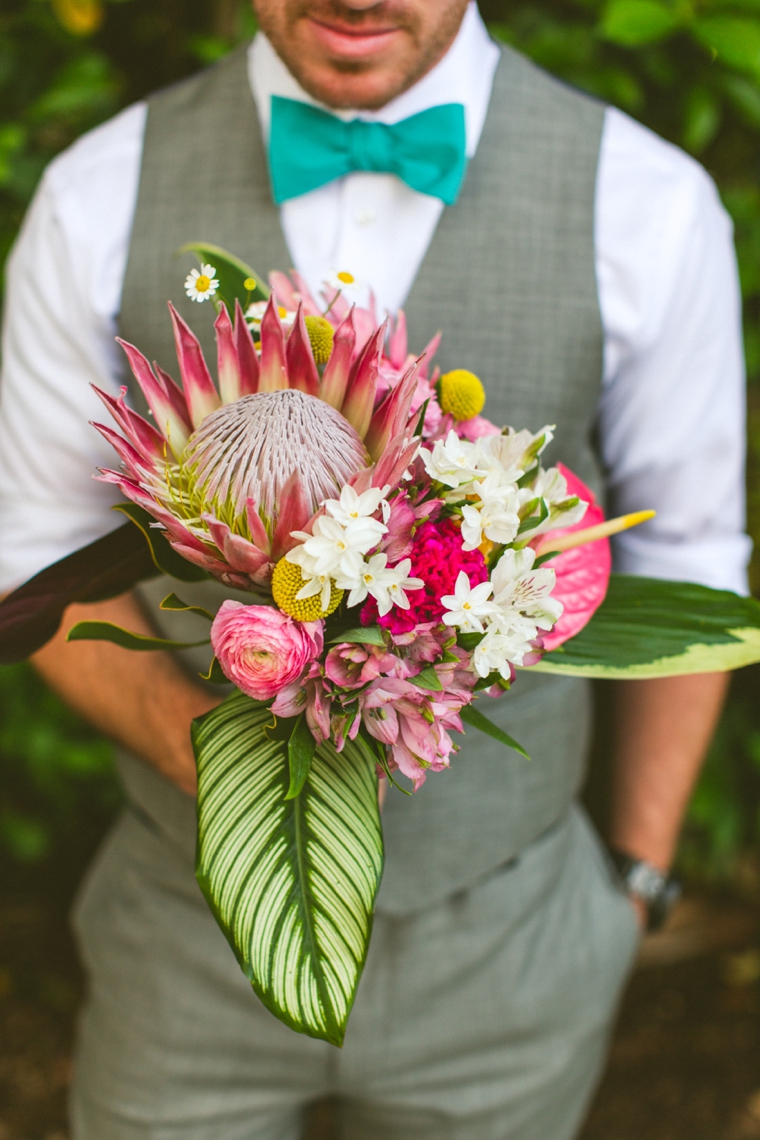 Eclectic Pink and Aqua Wedding via TheELD.com