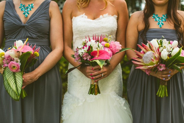 Eclectic Pink and Aqua Wedding via TheELD.com