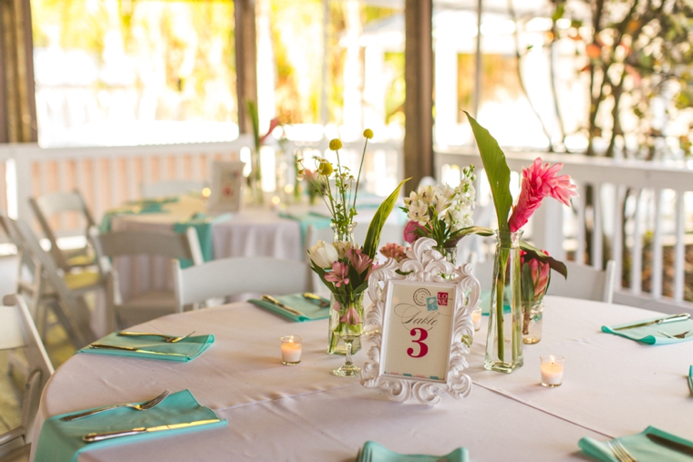 Eclectic Pink and Aqua Wedding via TheELD.com