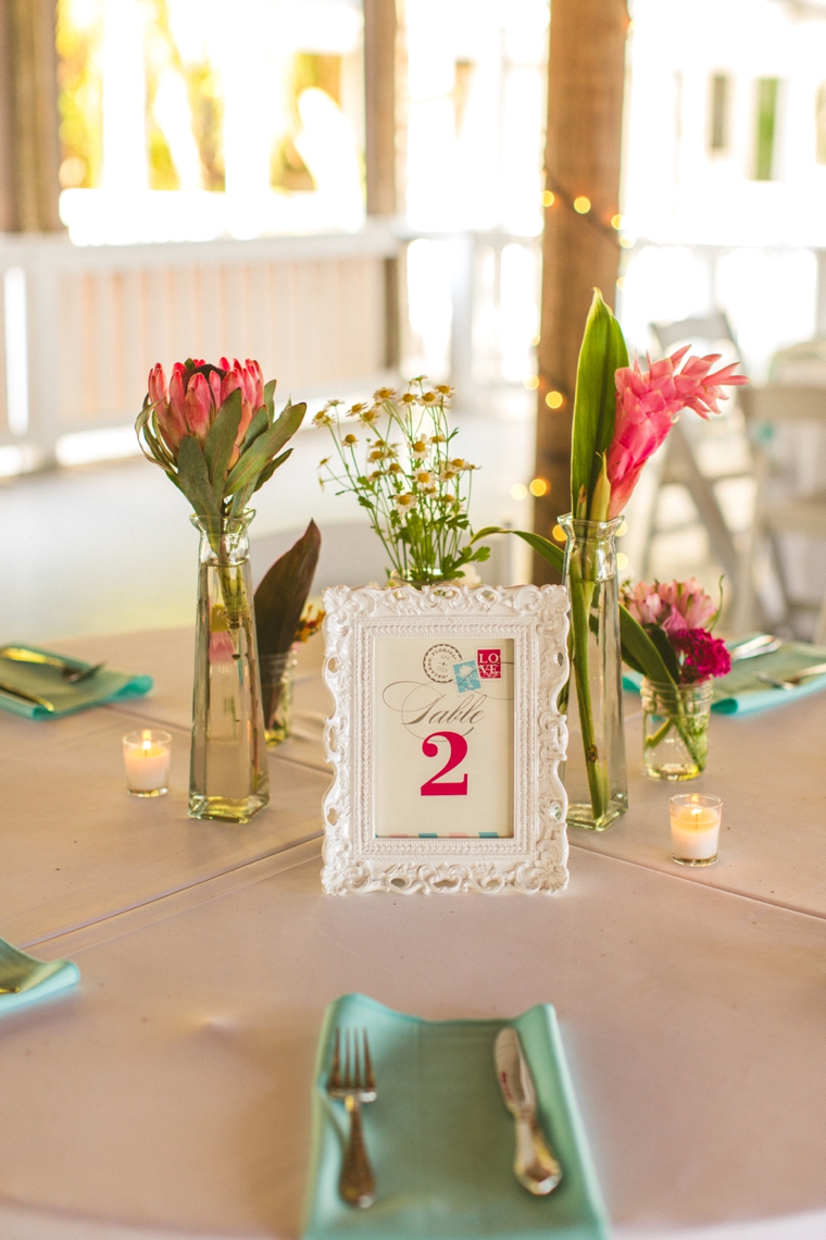 Eclectic Pink and Aqua Wedding via TheELD.com