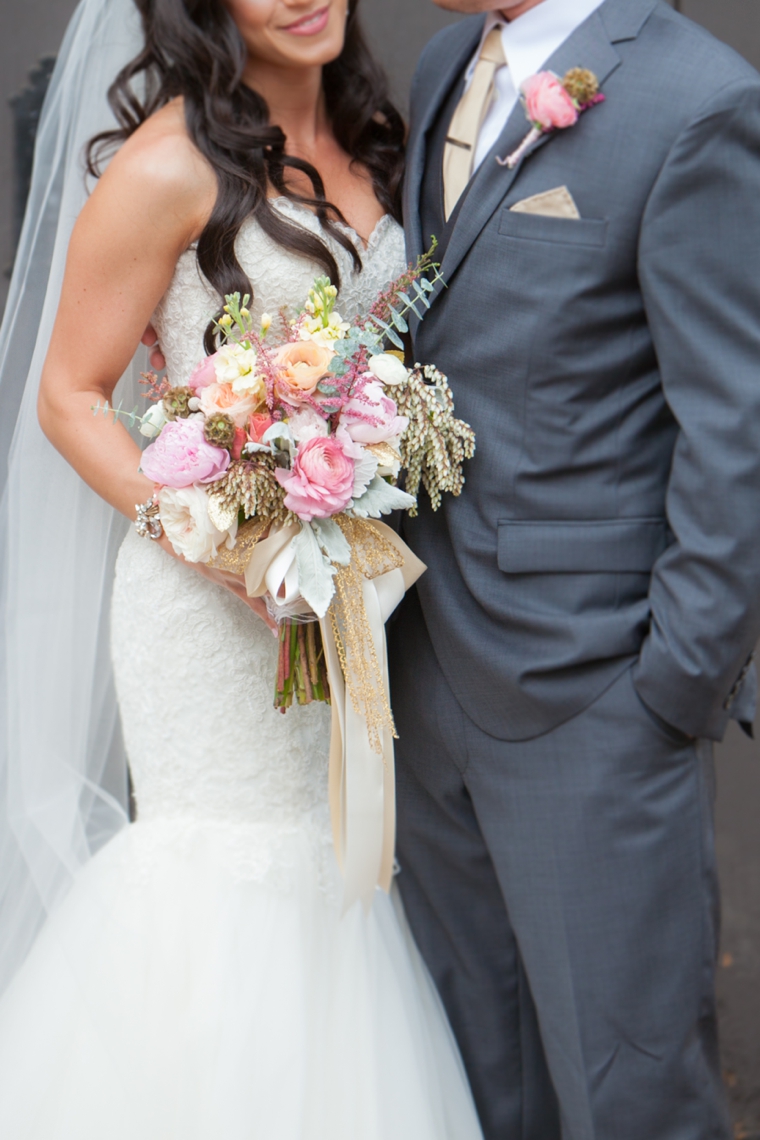 Vintage Romantic Blush and Gold Wedding via TheELD.com