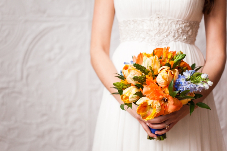 Mediterranean Inspired Orange & Blue Wedding Ideas via TheELD.com