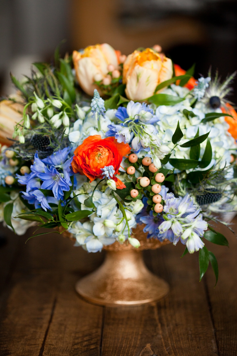 Mediterranean Inspired Orange & Blue Wedding Ideas via TheELD.com