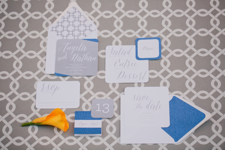 Modern Yellow and Blue Wedding Ideas via TheELD.com