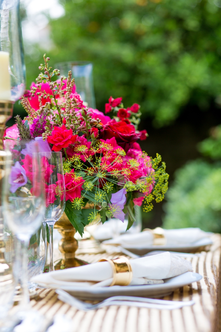 Pink and Red Wedding Farewell Brunch Inspiration via TheELD.com