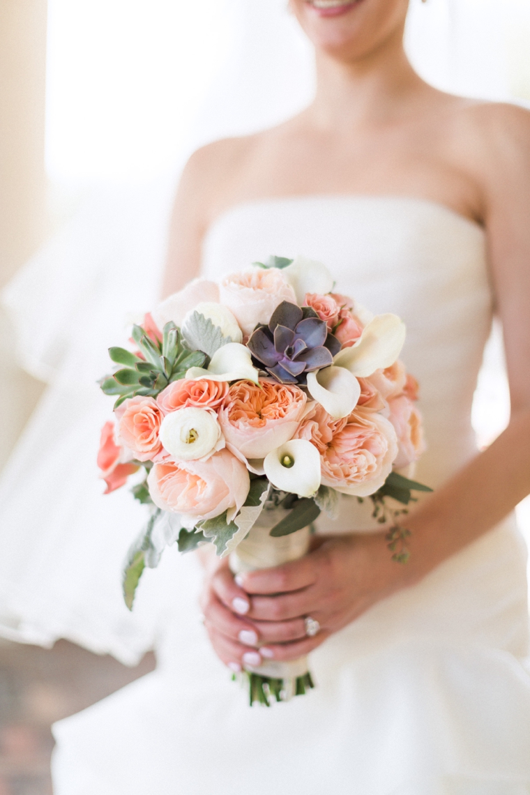 A Romantic Mint and Peach Wedding via TheELD.com