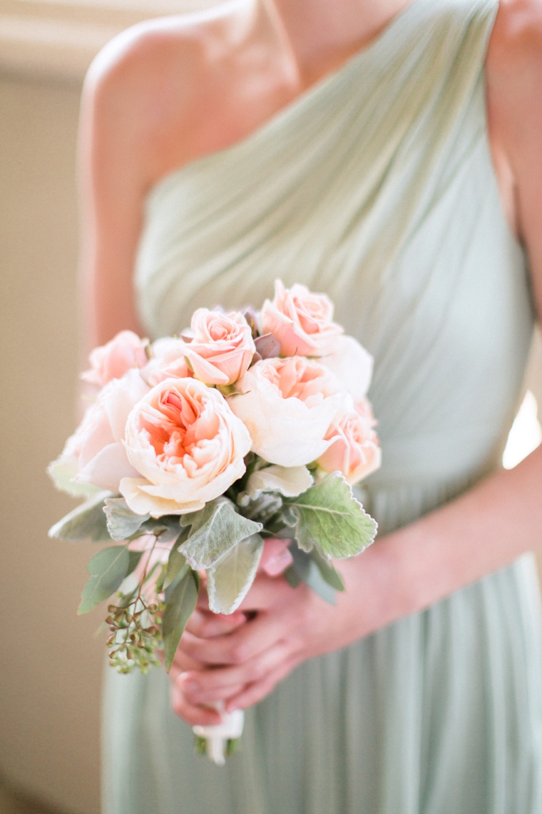A Romantic Mint and Peach Wedding via TheELD.com