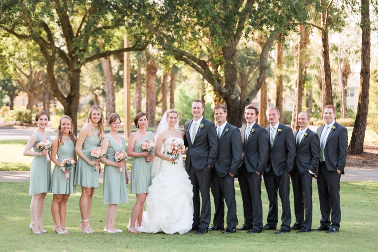 A Romantic Mint and Peach Wedding via TheELD.com