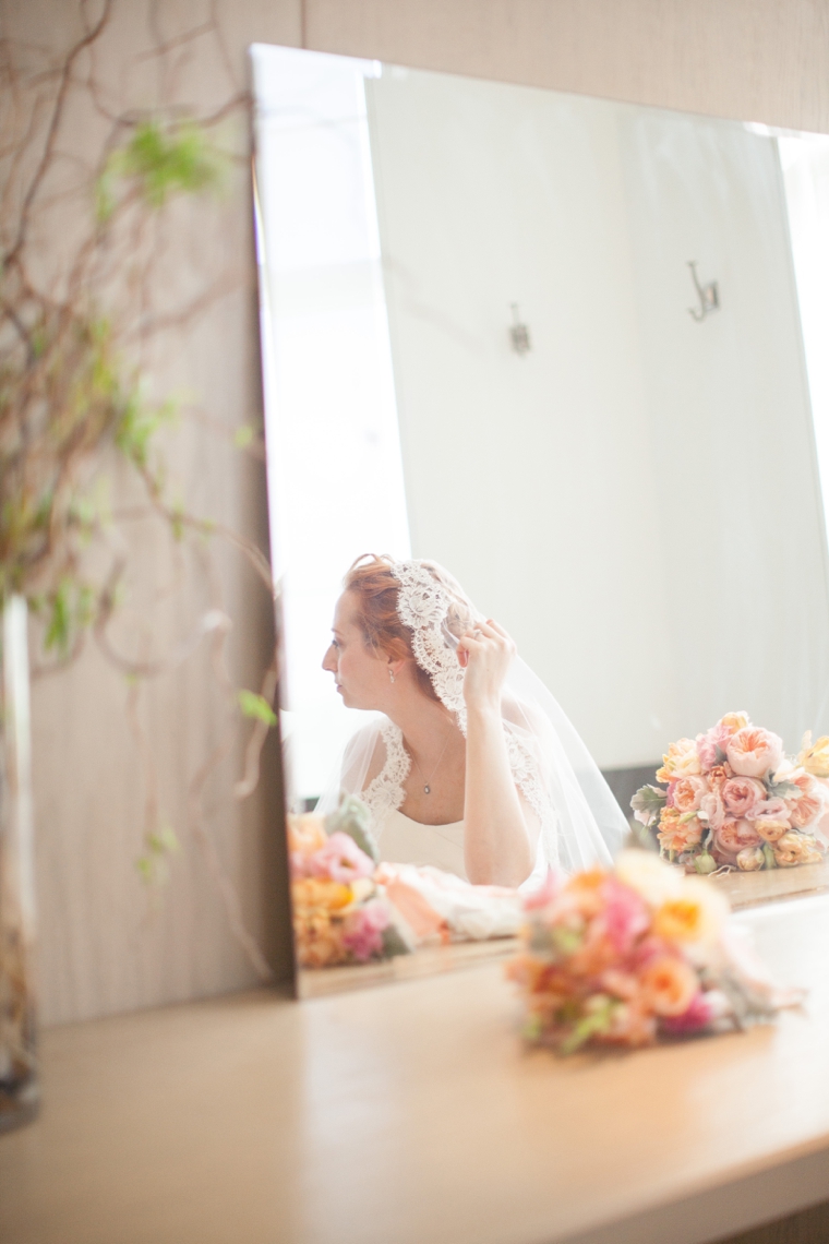 A Modern Chic Peach & Coral Wedding via TheELD.com