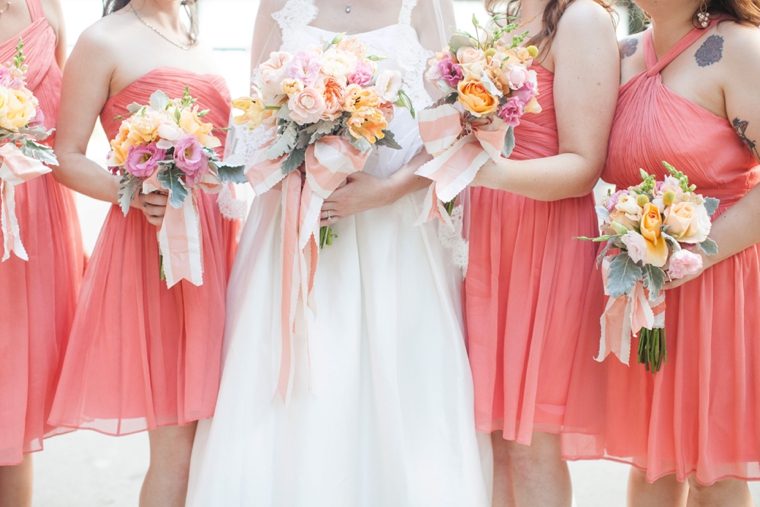 A Modern Chic Peach & Coral Wedding via TheELD.com