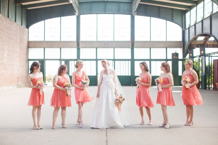 A Modern Chic Peach & Coral Wedding via TheELD.com