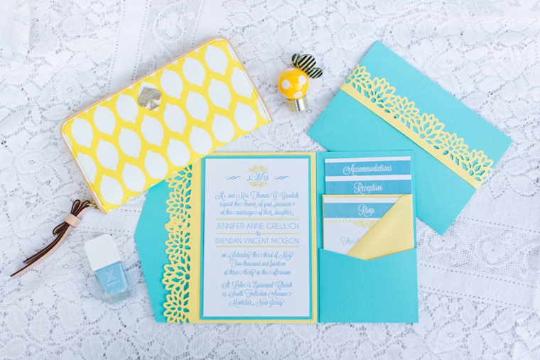 Baseball Themed Aqua and Yellow Wedding via TheELD.com