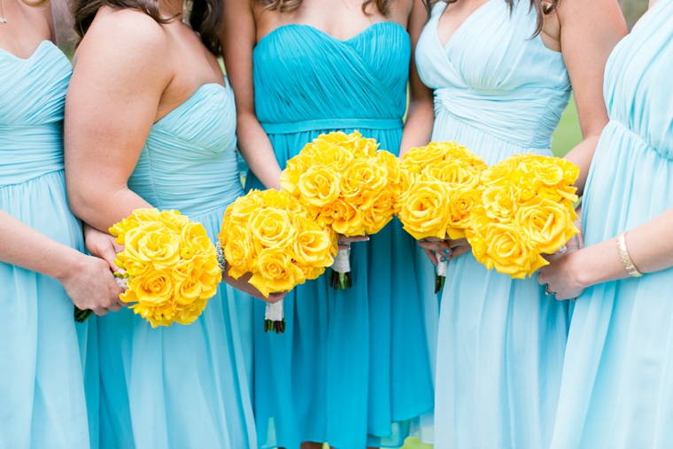 Baseball Themed Aqua and Yellow Wedding via TheELD.com