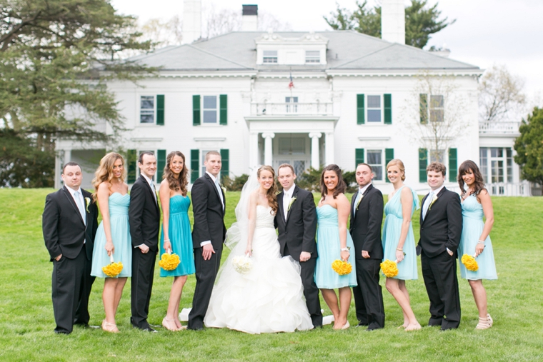 Baseball Themed Aqua and Yellow Wedding via TheELD.com