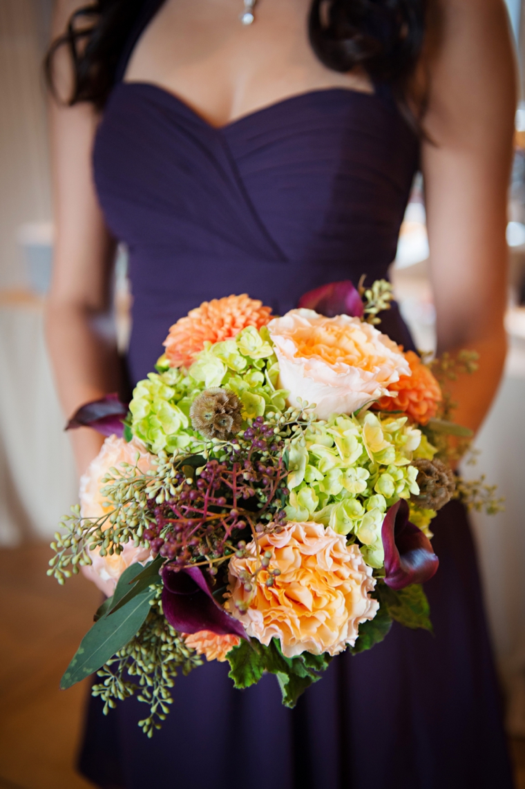 An Elegant Eggplant and Sage Wedding via TheELD.com